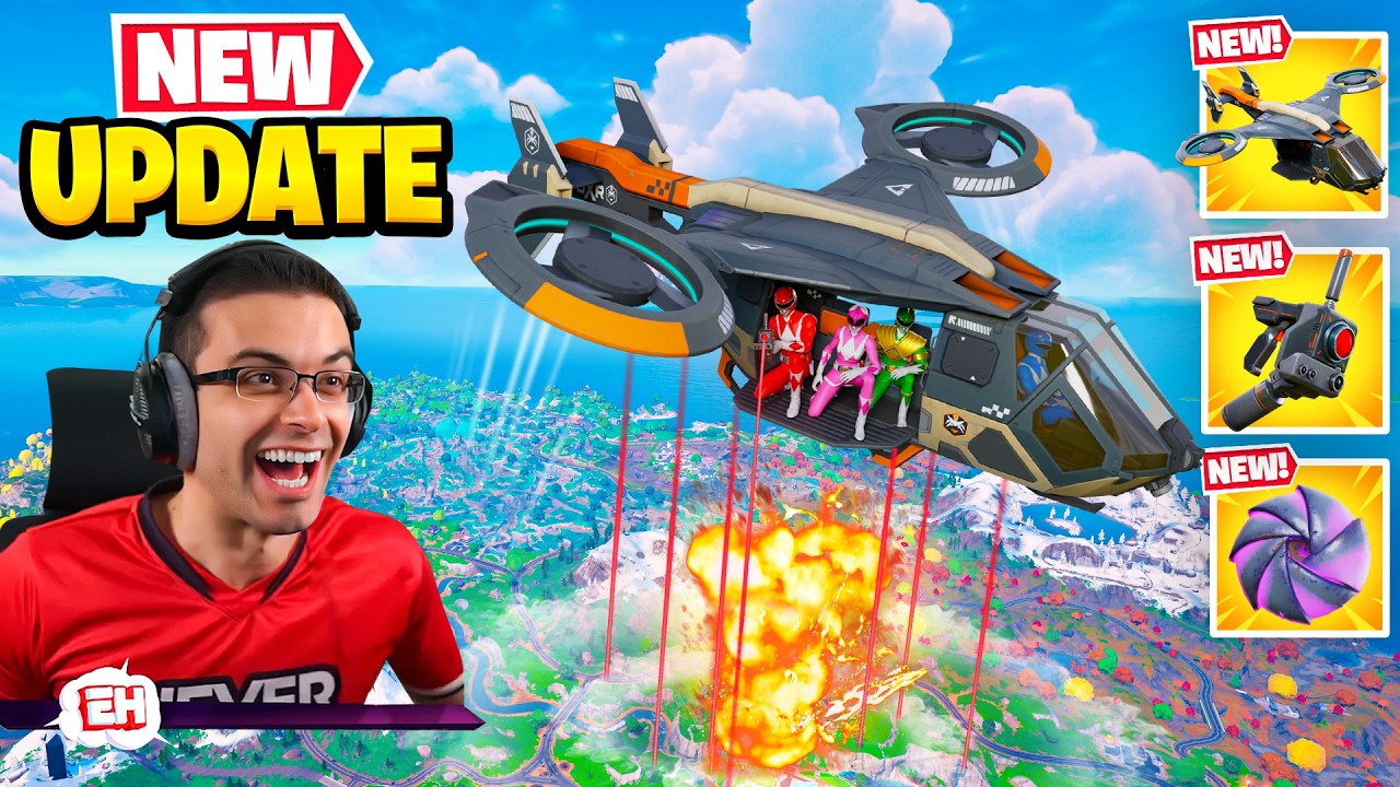 NickEh30 reacts to Fortnite's MASSIVE Update! (Choppa, Airstrike, Roly Poly)