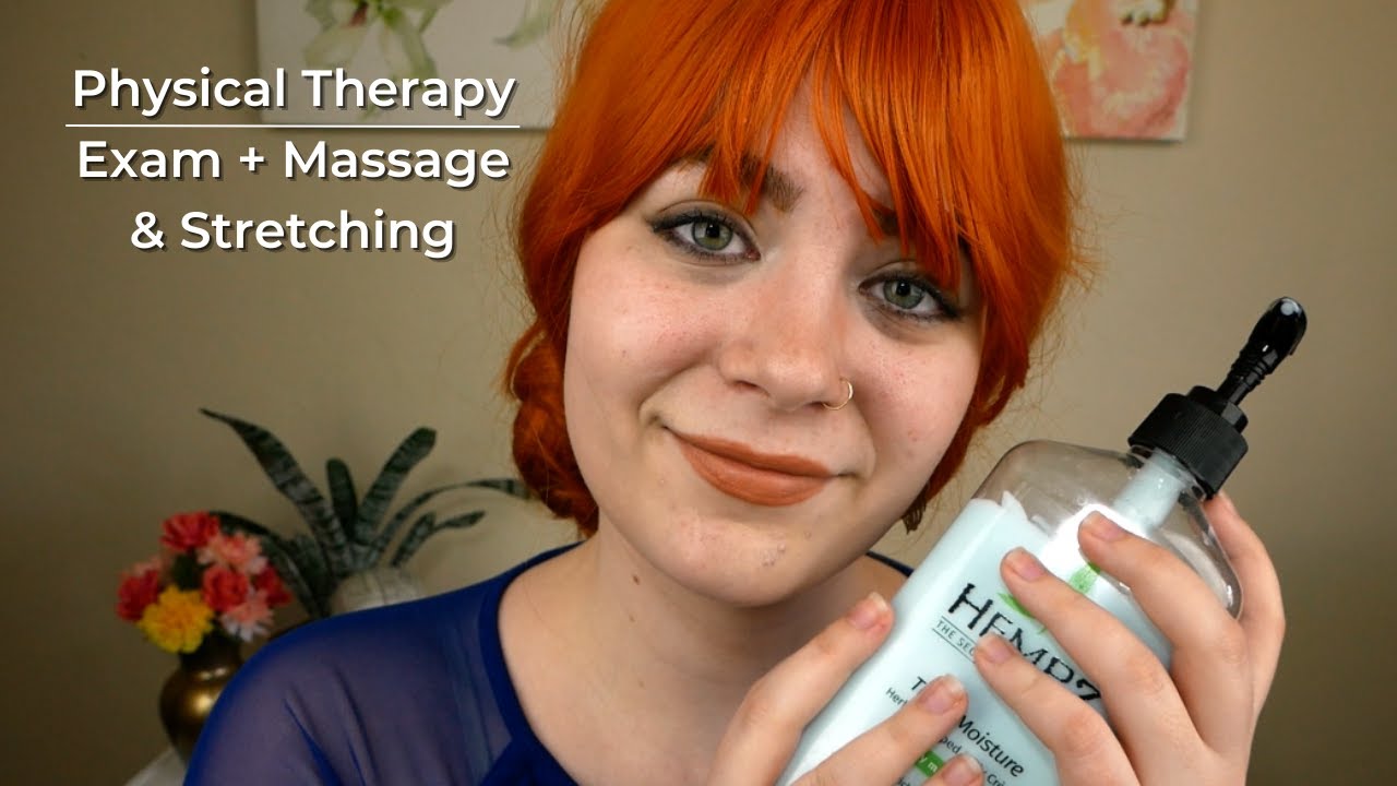 ASMR 🩺 Relaxing Physiotherapy Visit ~ Exam + Massage & Muscle Stretching 💜 | Soft Spoken RP