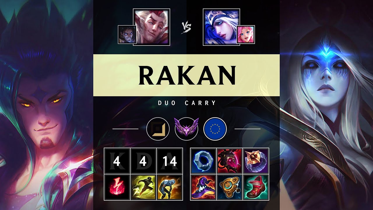 Rakan Carry vs Ashe - EUW Master Patch 25.16