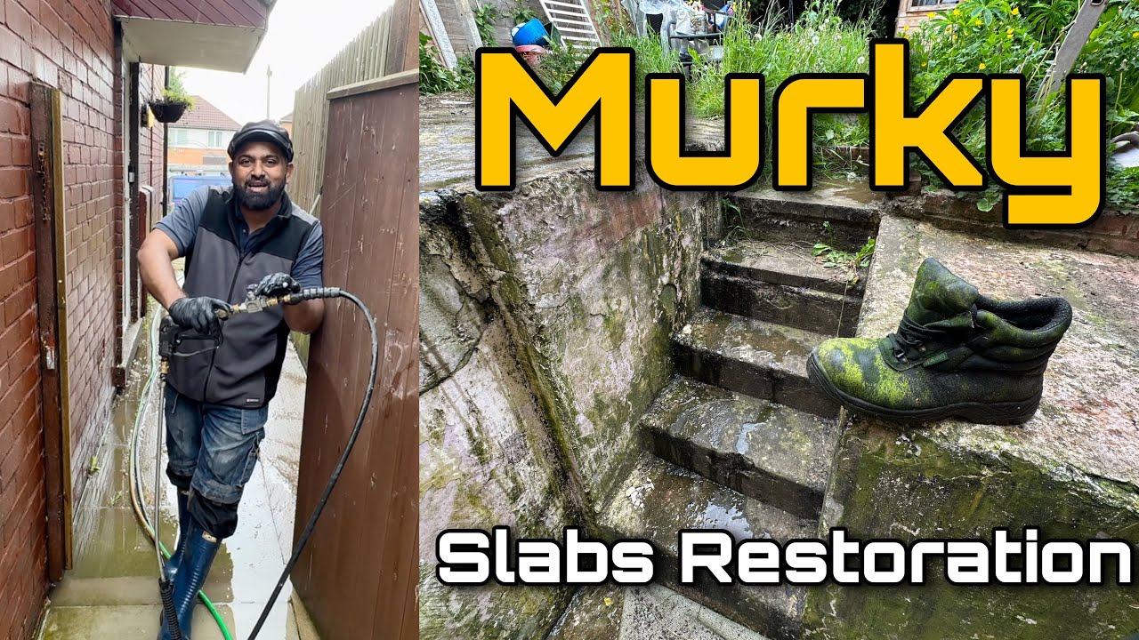 Murky Slabs Restoration | Pressure washing near you | Satisfying video | Exterior cleaning xpert