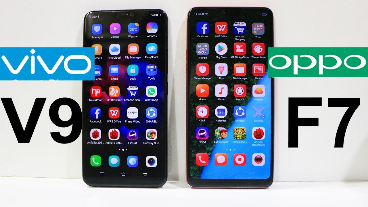 Oppo F7 Vs Vivo V9 Speed Test