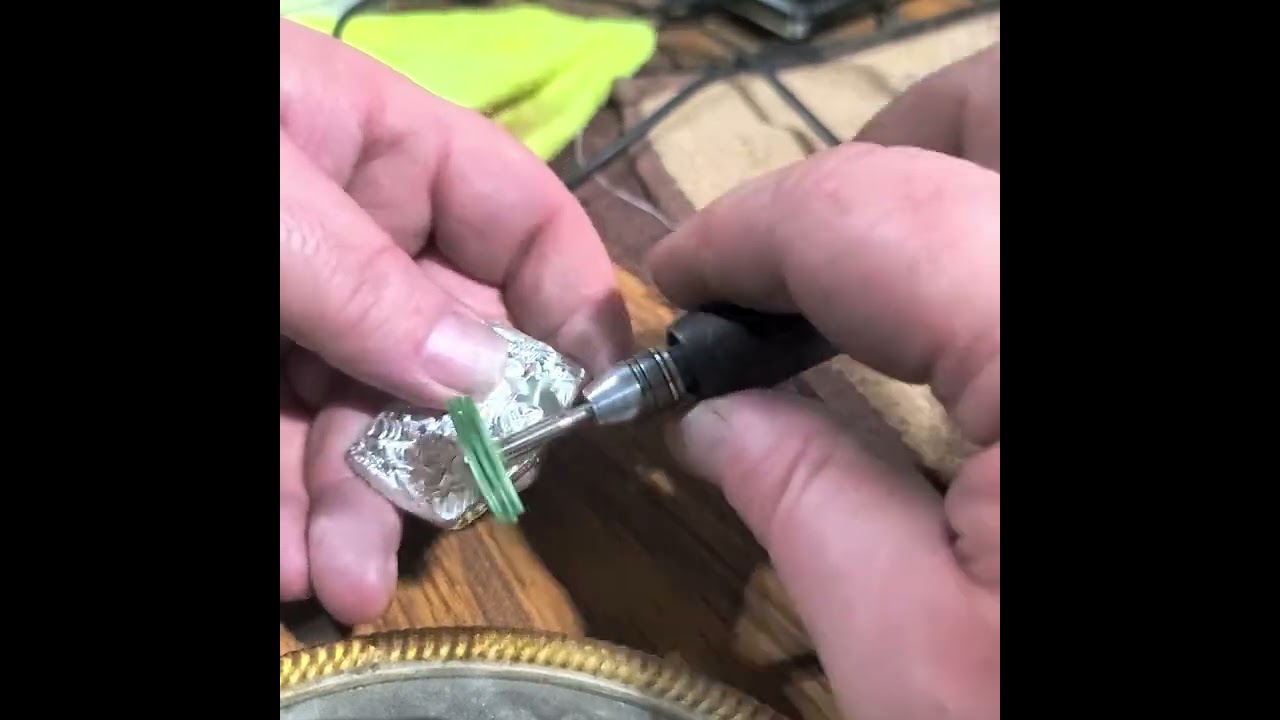 Cleaning silver art bars after annealing. 