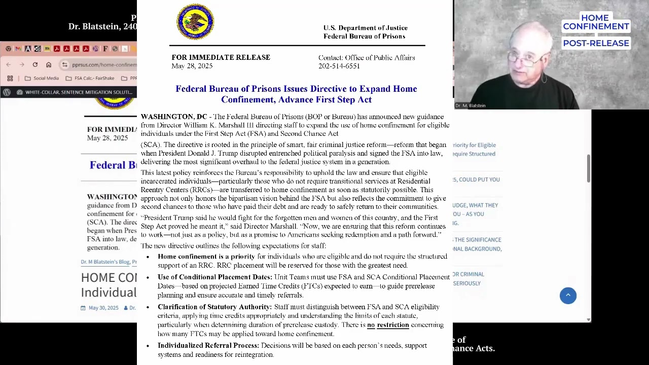 HOME CONFINEMENT IS BOP PRIORITY FOR ELIGIBLE PERSONS  intro 6 26 26