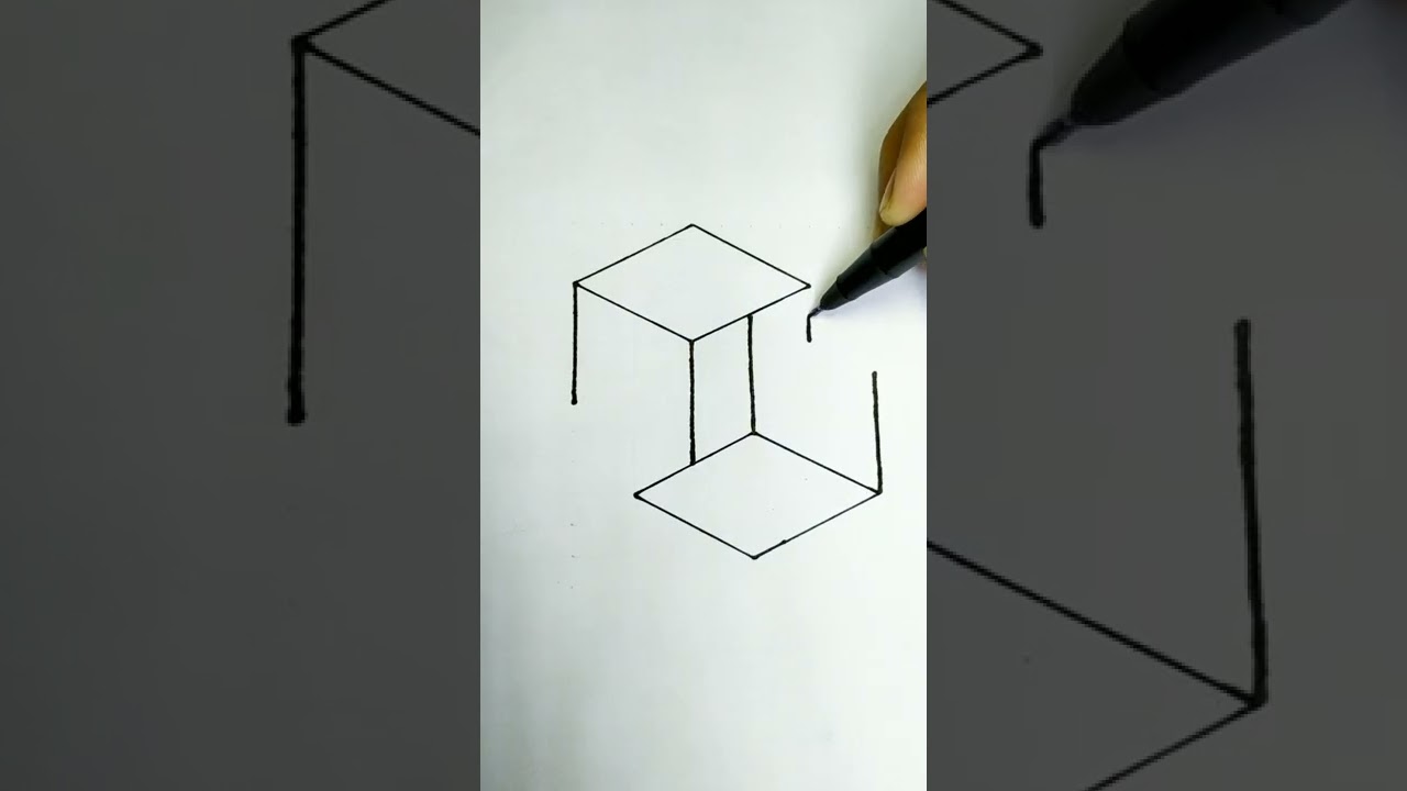 Easy optical illusion draw | #shorts