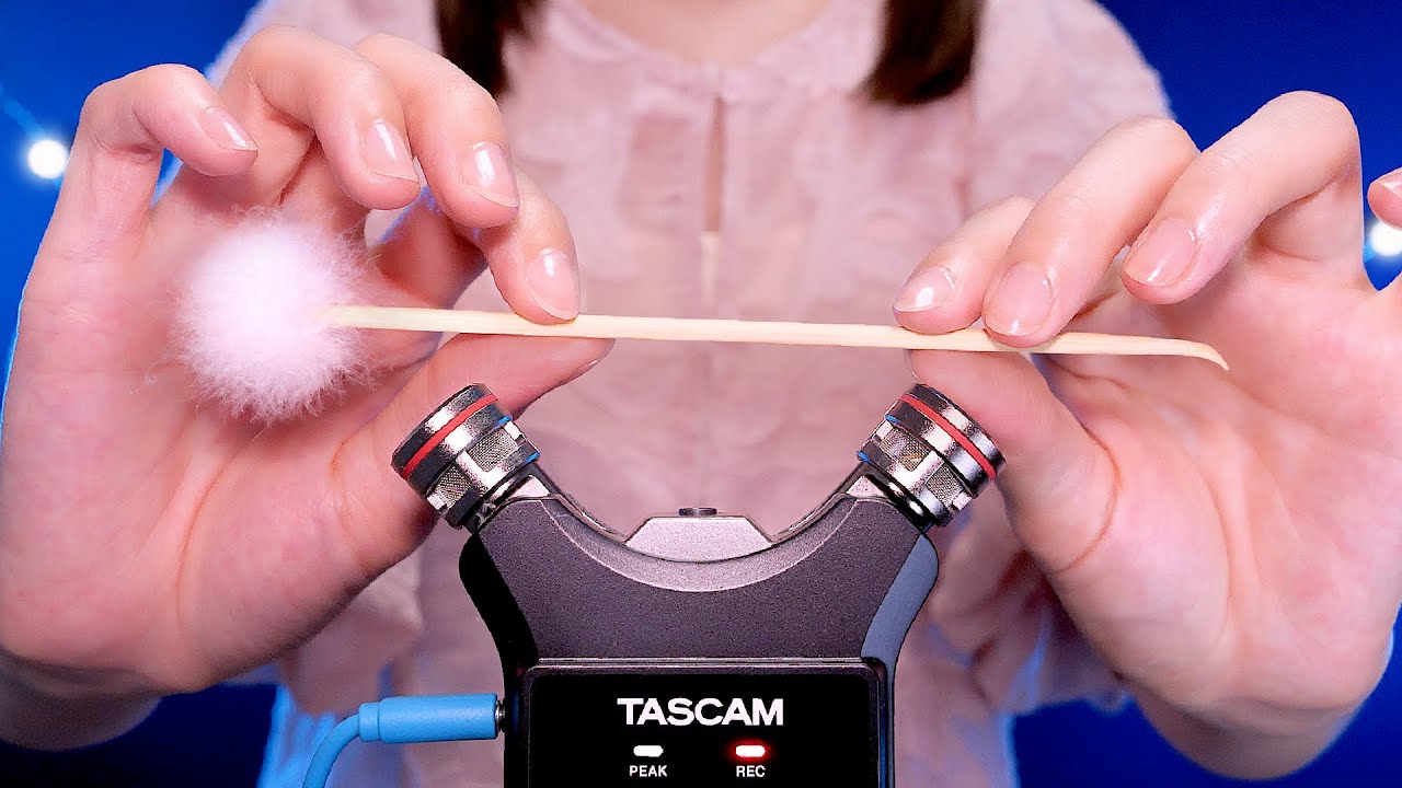 ASMR あなたの耳をふわふわふー👂梵天+吐息+オノマトペささやき【TASCAM DR-07XP】#4