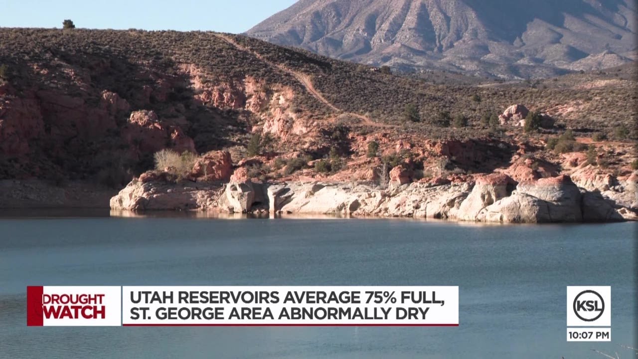 Utah reservoirs average 75% full, St. George area abnormally dry