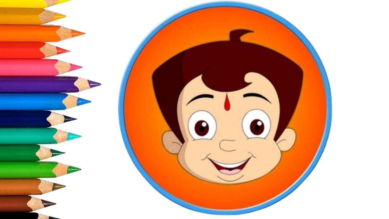 Chhota Bheem Smiling Face Drawing for Kids | Easy Cartoon Art