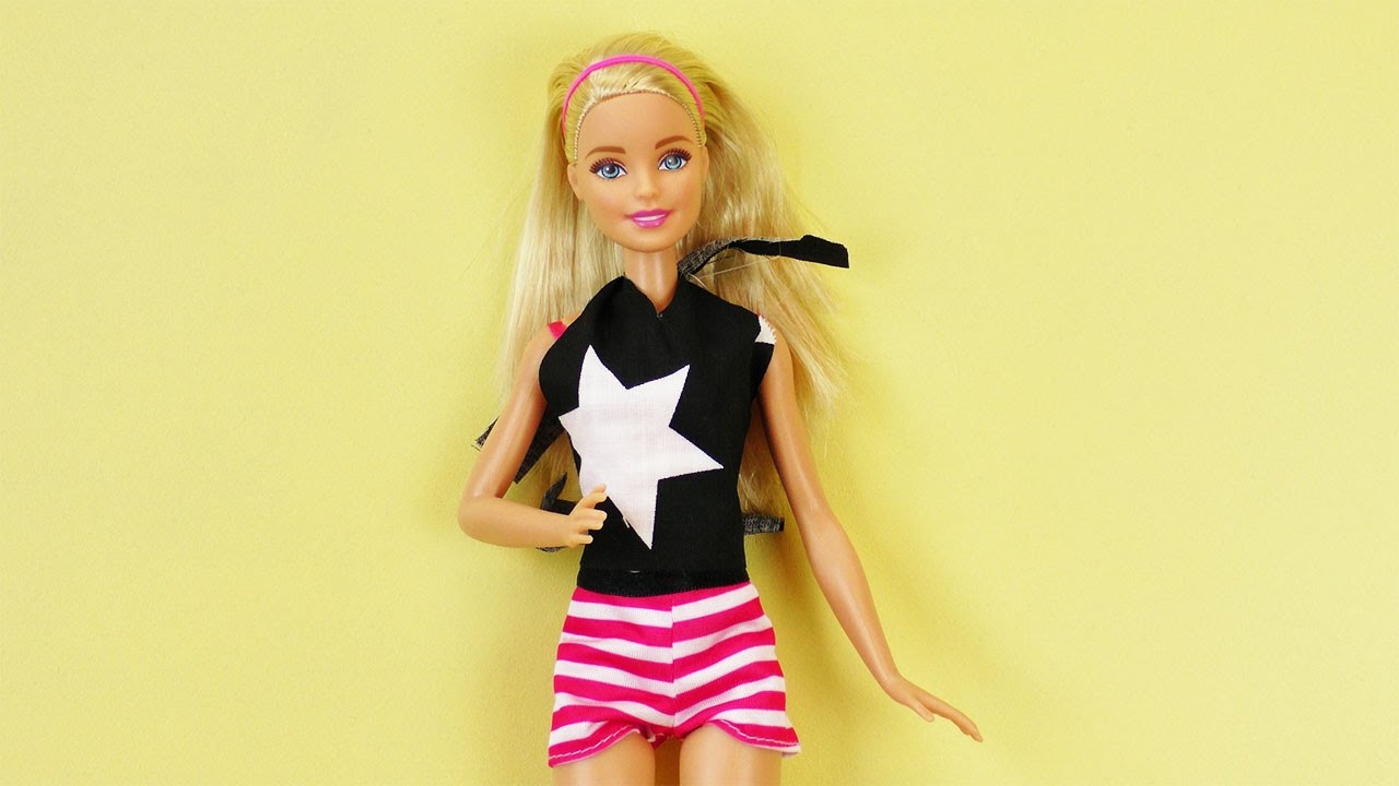 DIY Kleidung für Barbie selber machen | Tolles Sommertop in 5 Minuten ohne nähen | Fashion