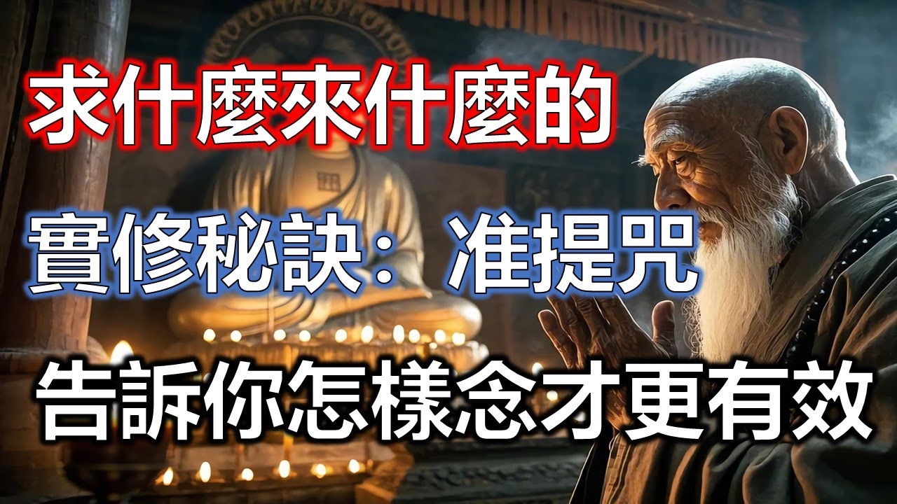 求什麼來什麼的實修秘訣：准提咒！告訴你怎樣念才更有效#佛學#智慧#因果