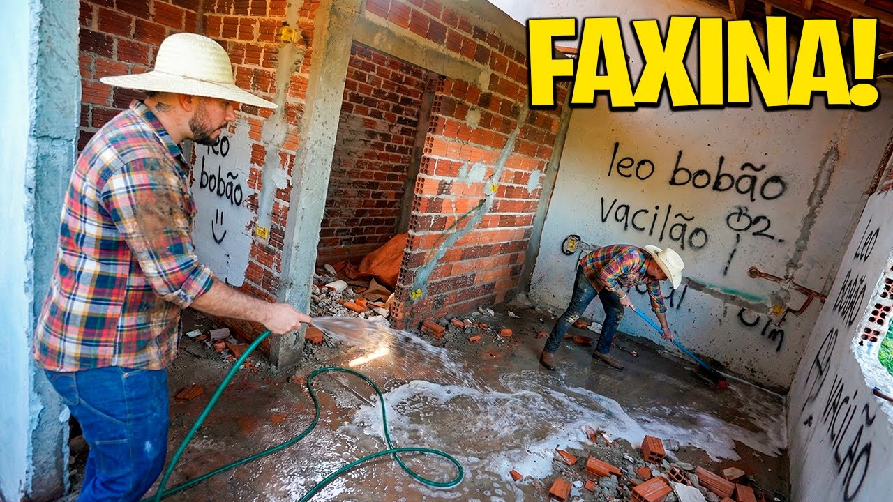 FAXINA NO QUARTO DA OBRA 🚧 !! * vou dormir nesse quarto imundo * 🤢
