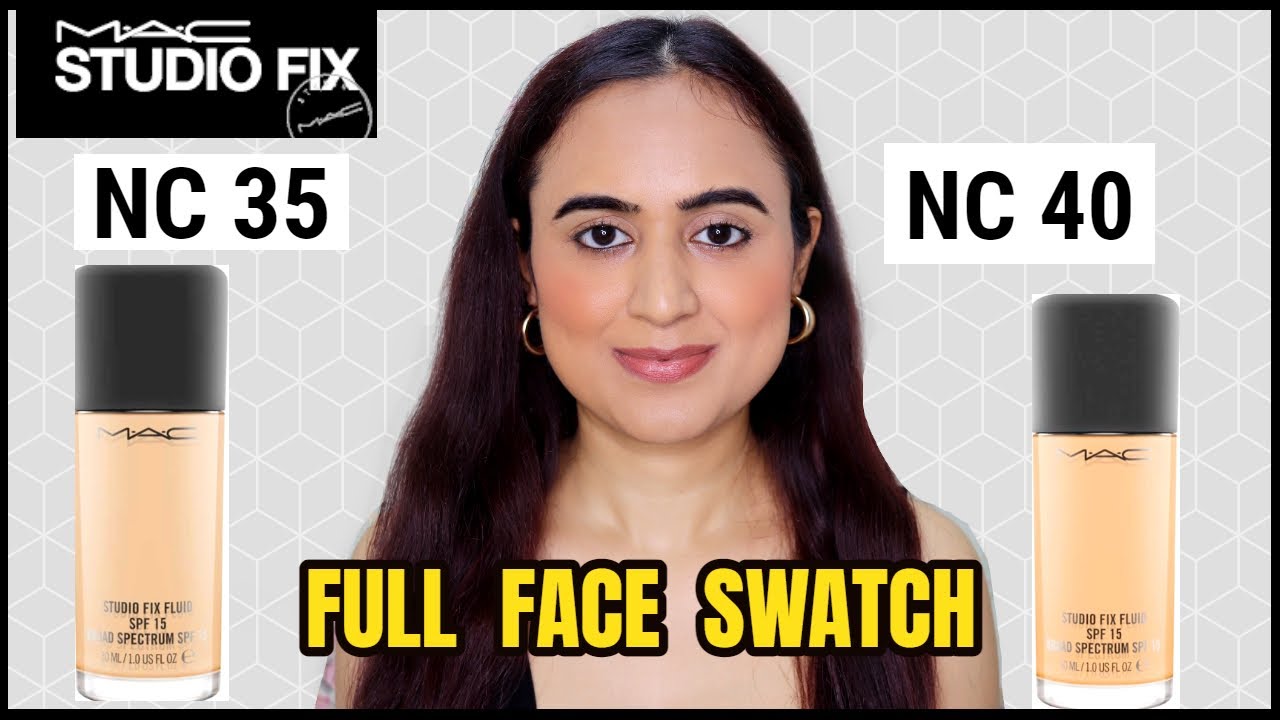MAC Studio Fix Foundation NC 35 vs NC 40 | Full Face Foundation Swatch | Waysheblushes