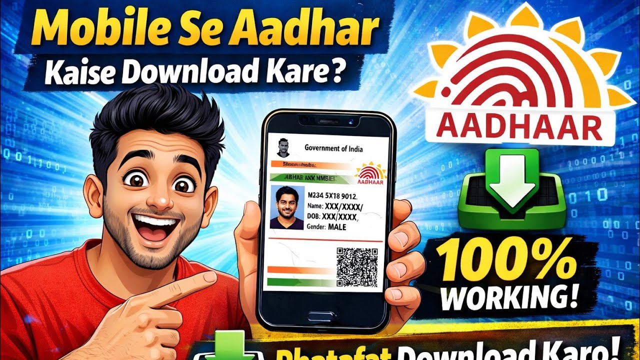 Mobile Se Aadhaar Card Kaise Download Kare 2026 | Aadhar PDF Download Ka Full Process | 100% Working