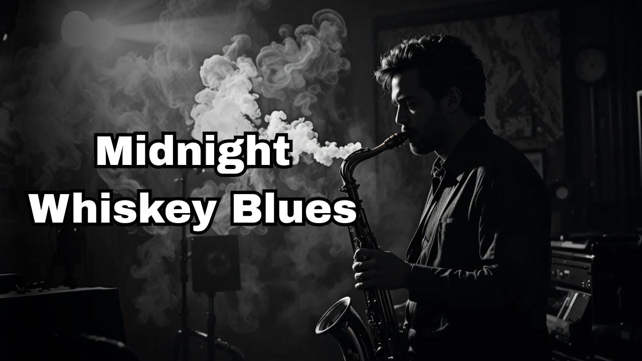 Slow Blues Jazz Song | Midnight Whiskey Blues – Male Gritty Vocals & Sax