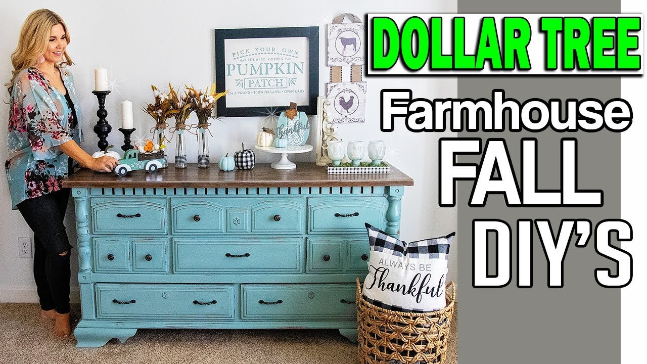 Dollar Tree Fall 2019 DIY 🔵 Room Decor Farmhouse 🔵 Dollar Tree Decor