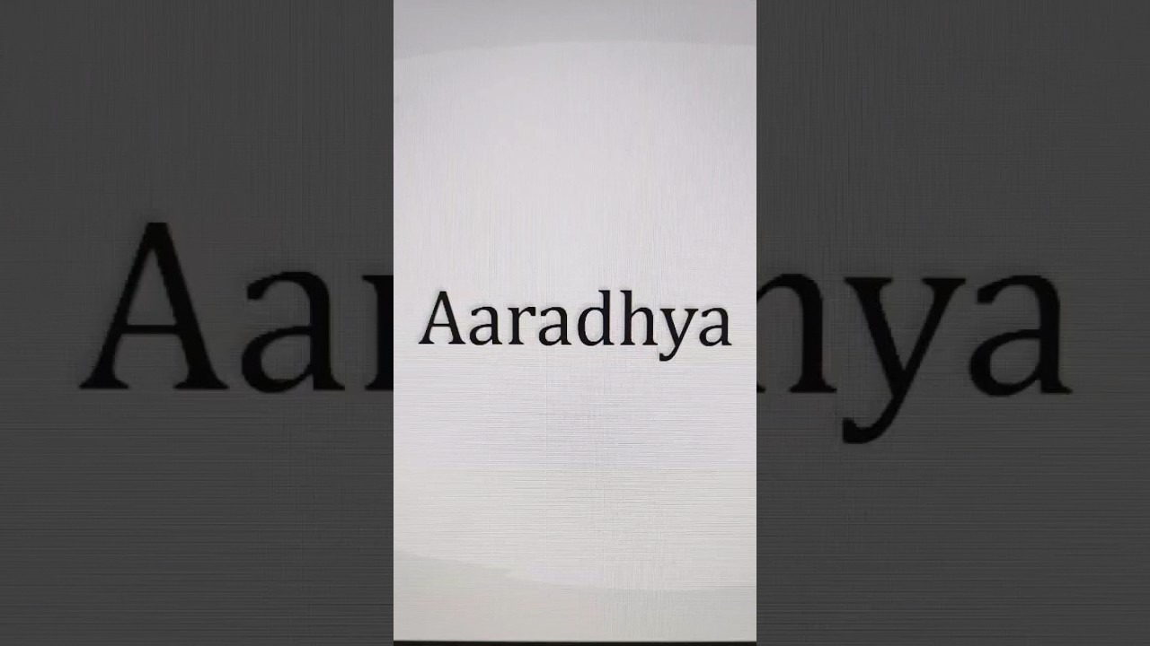 🤩Aaradhya Name logo... 