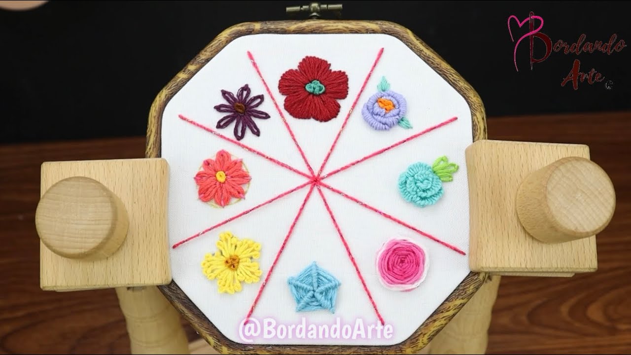 ¡¡Hermosas flores!! 🌼🌸🧵🪡PUNTADAS FÁCILES PARA BORDADOS DE FLORES