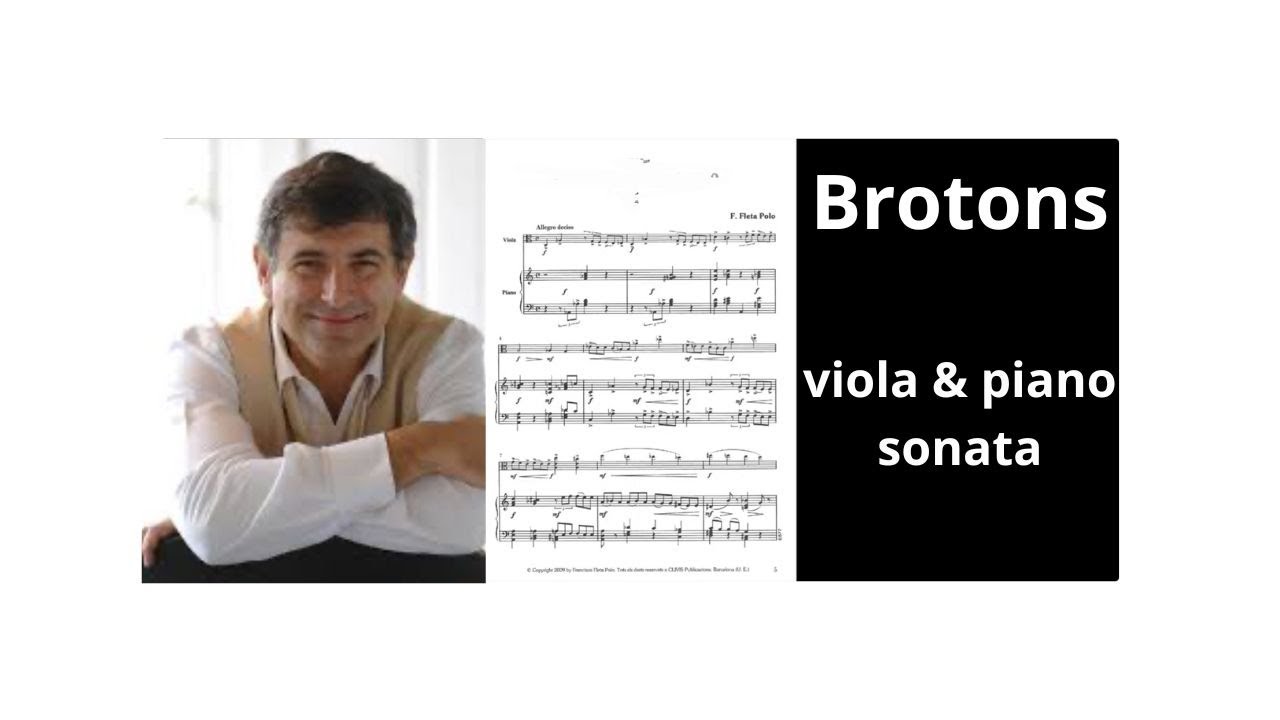 📕S.BROTONS, viola and piano  sonata  VINTAGE SCORE...