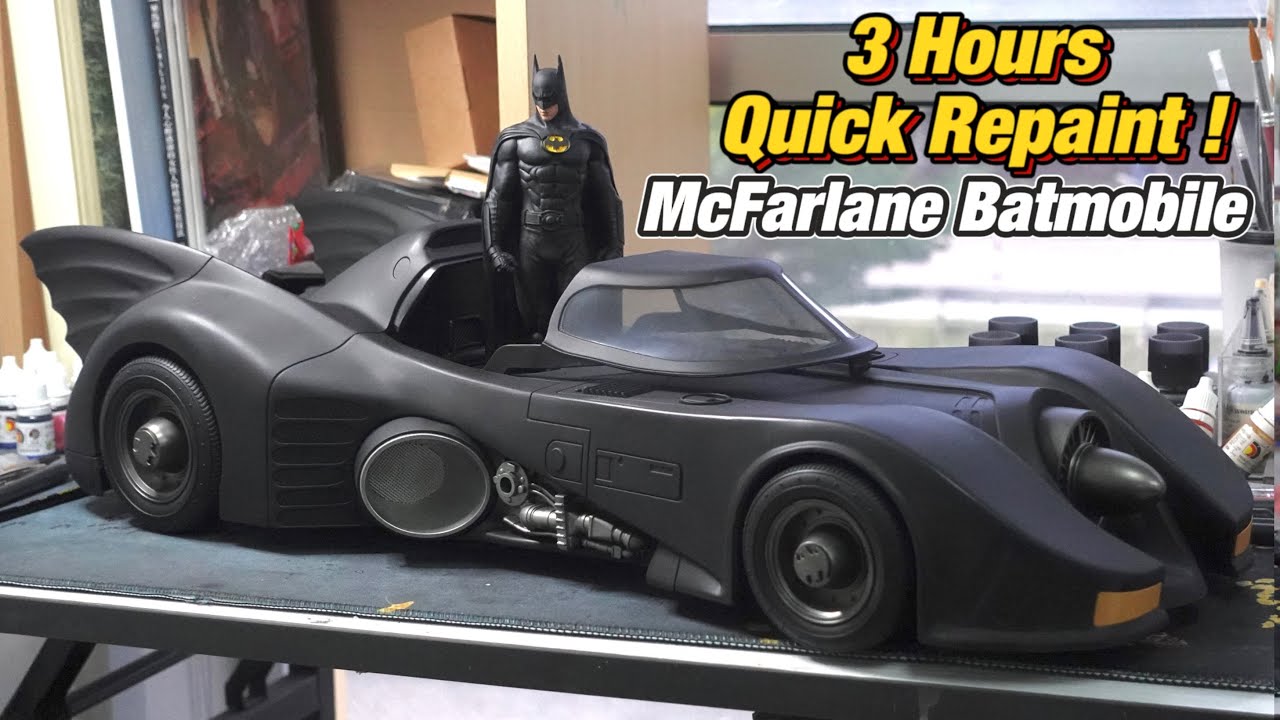 DC Multiverse | McFarlane Batmobile Quick Custom Repaint!