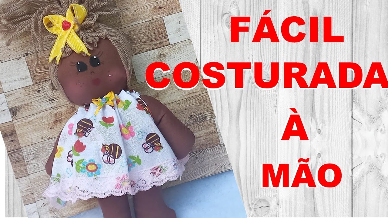 FÁCIL   boneca de pano SEM  máquina de costura