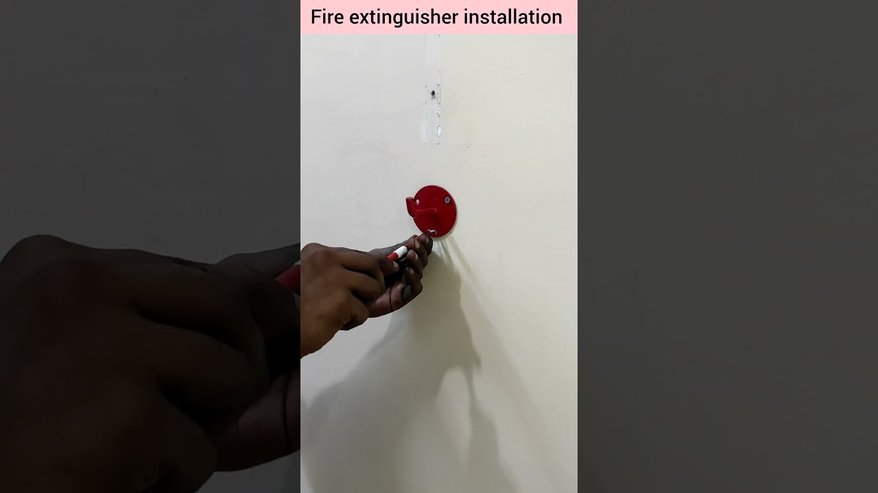 Fire extinguisher installation # Mounting fire extinguisher on wall # fire safety and security