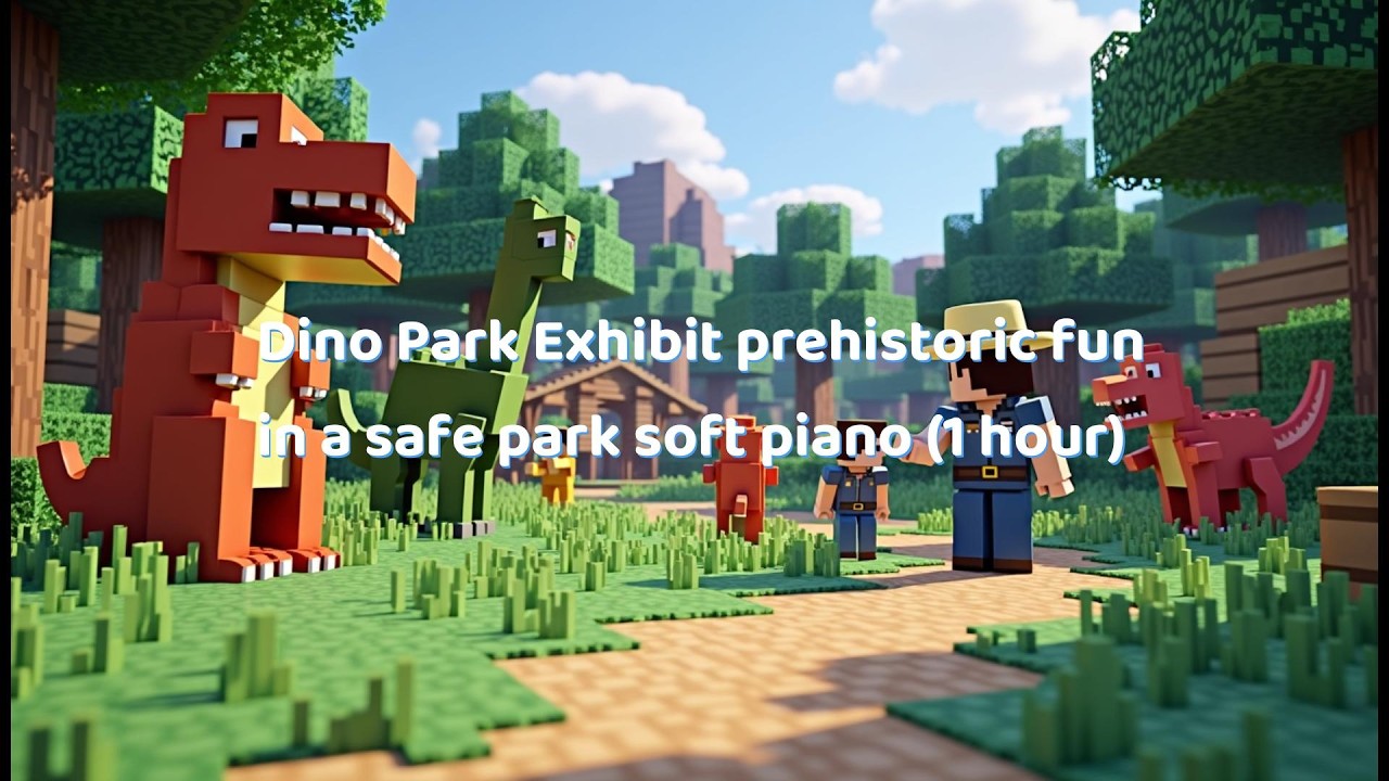 Dino Park Exhibit — prehistoric fun in a safe park soft piano (1 hour)