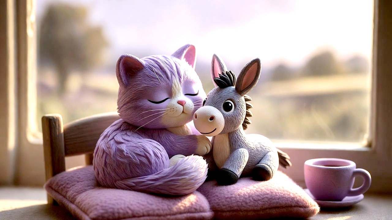 Tigra & Donkey: The Squad Keeps Growing (50 min Cozy Cat Nap) 🐈🩶🫏 No Music, No Talking