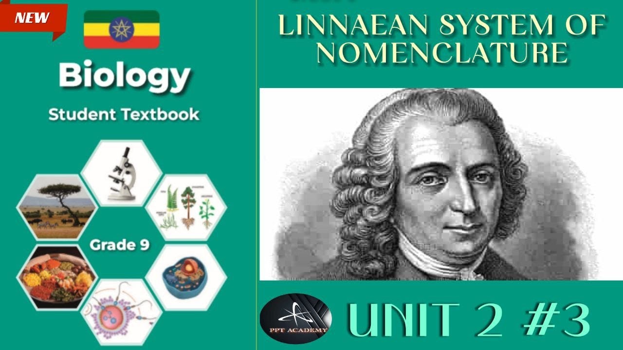 GRADE 9 BIOLOGY UNIT 2 PART 3 LINNAEAN SYSTEM OF NOMENCLATURE BY