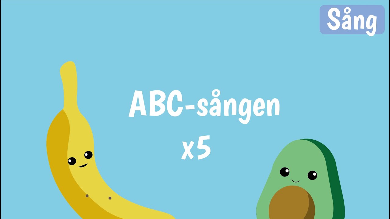 Barnsånger på svenska | ABC-sången | Språkinlärning med Banan och Avokado