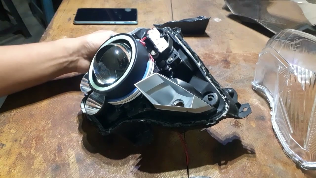 Retrofit Satria Injeksi FU Fi pake blitzstark P10 highest lumen