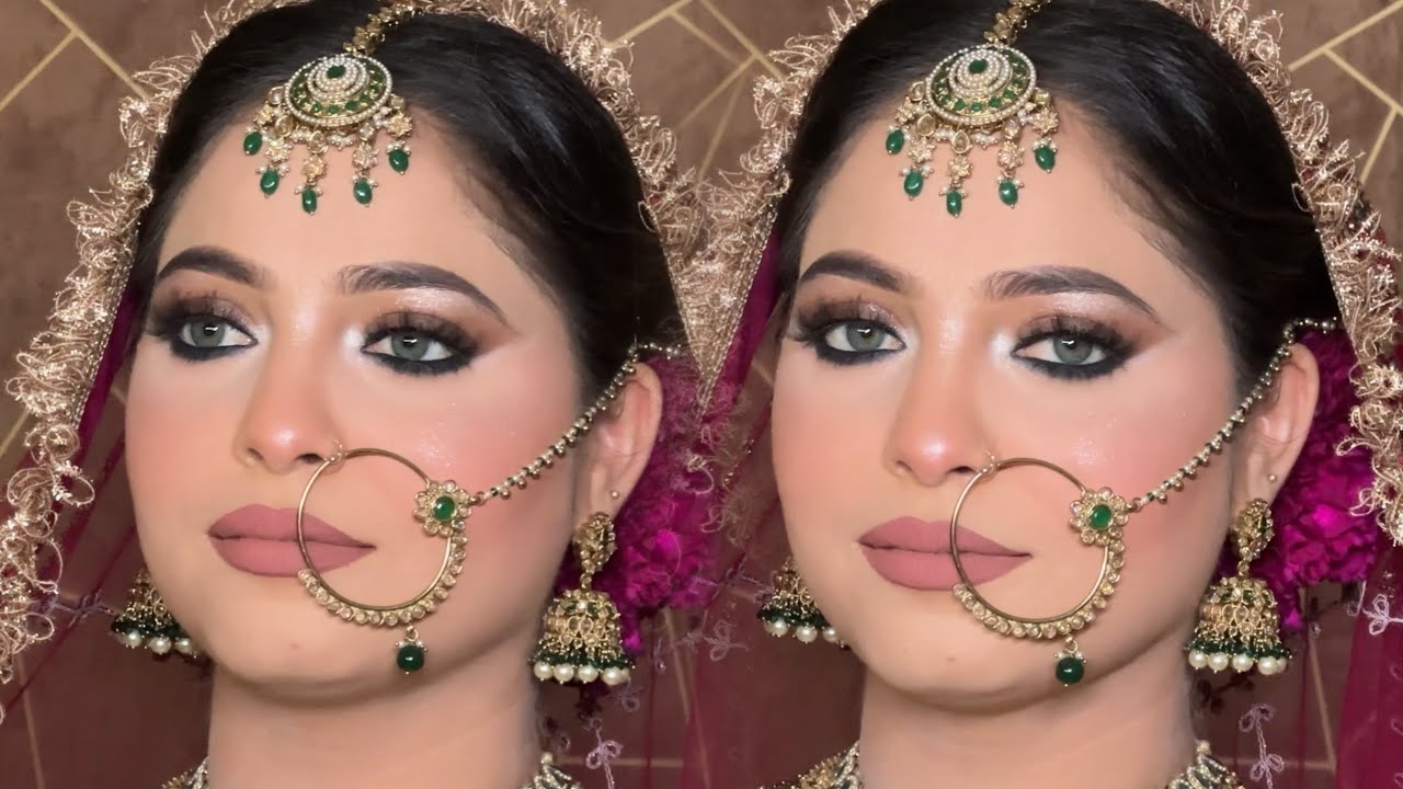 Nikkah Bridal Makeup Tutorial by @Manveen Makeovers #shortsviral #bridalmakeup #makeuptutorial