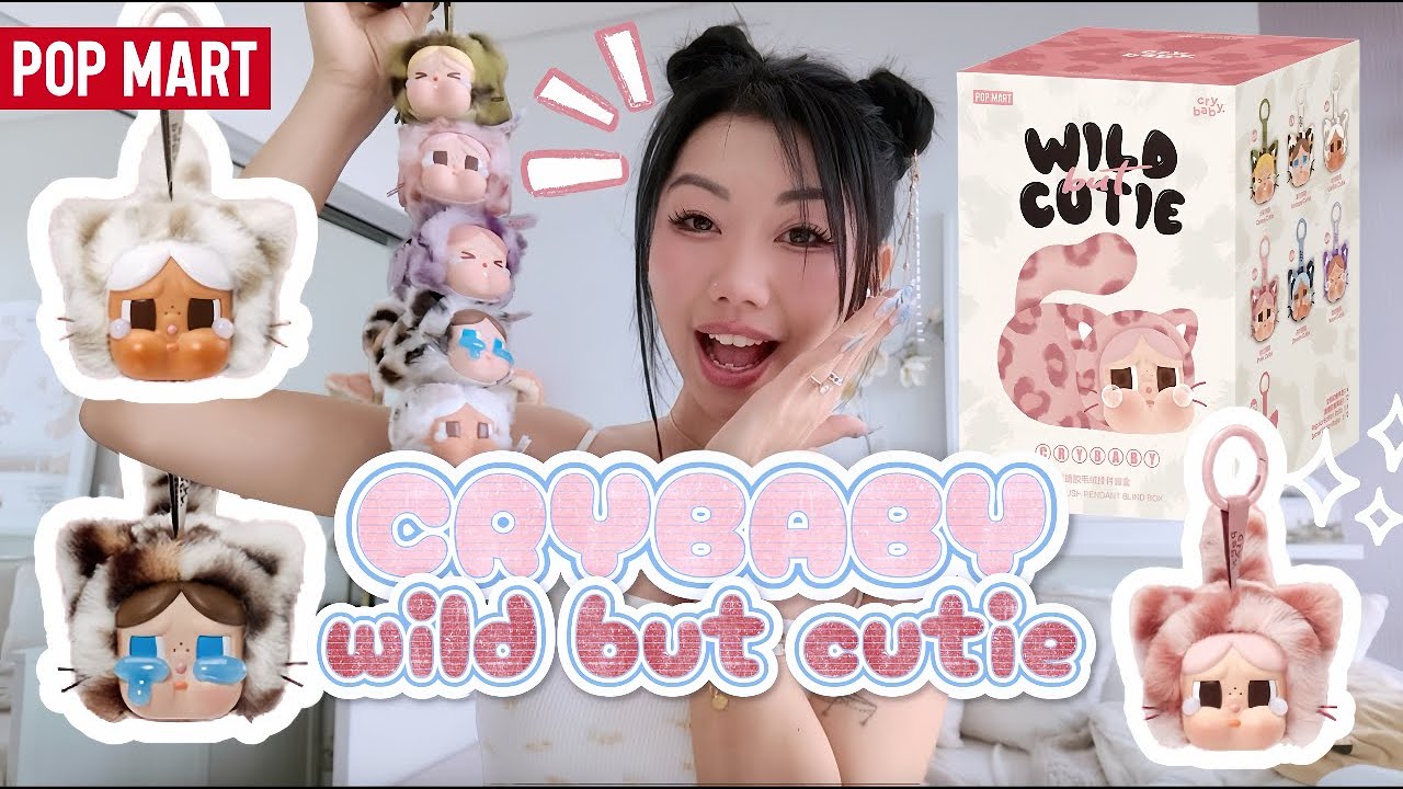 ASMR Unboxing the Crybaby Wild but Cutie Full Set 💘 | Pop Mart Blind Box