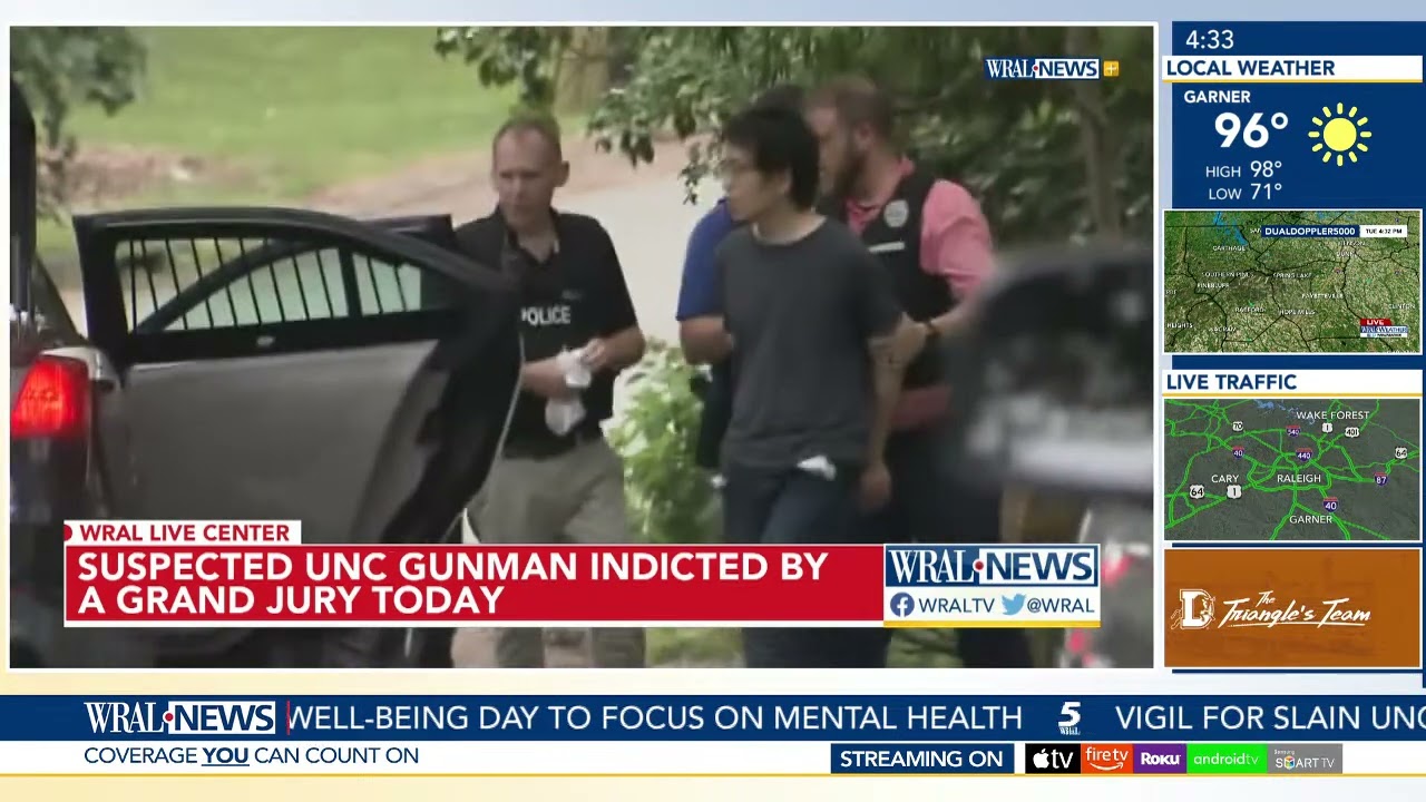 Tailei Qi indicted by a grand jury; UNC Shooter that killed his academic advisor, Prof. Zijie Yan