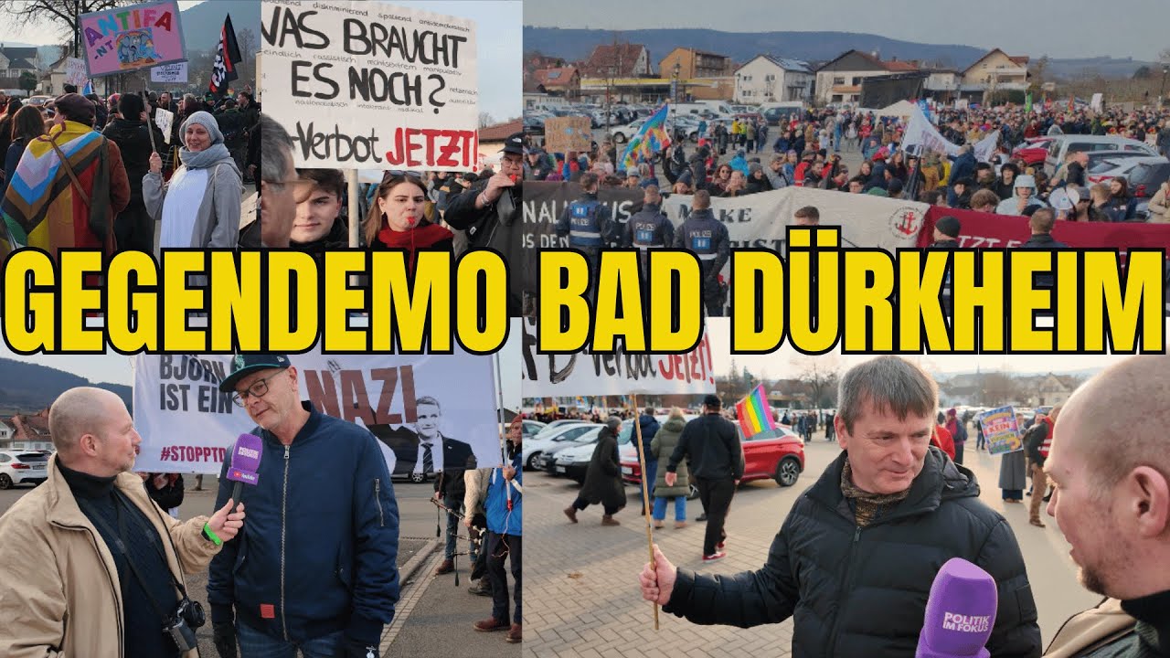Angriff, Beleidigungen & Interviews Demo gegen AfD in Bad Dürkheim