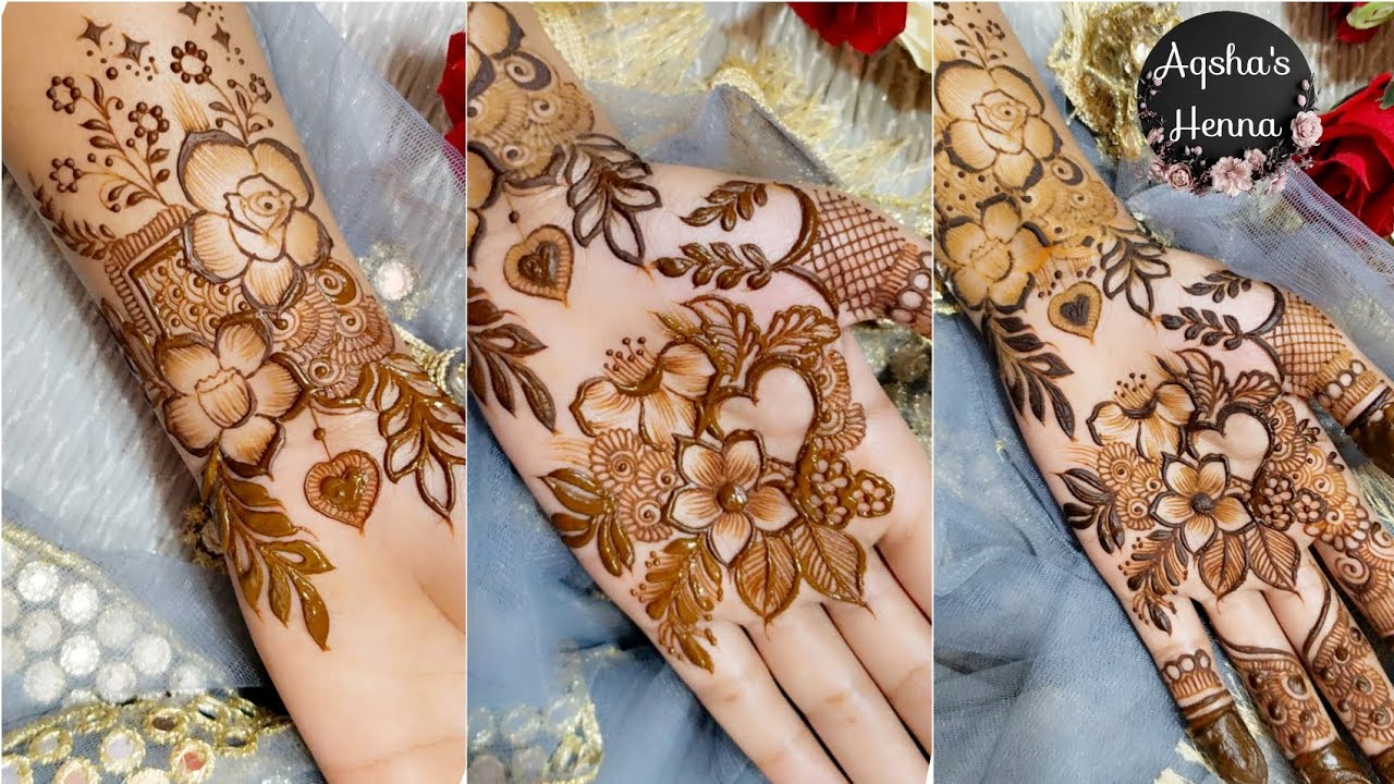 Easy mehndi design || mehndi design simple front hand || quick henna design 