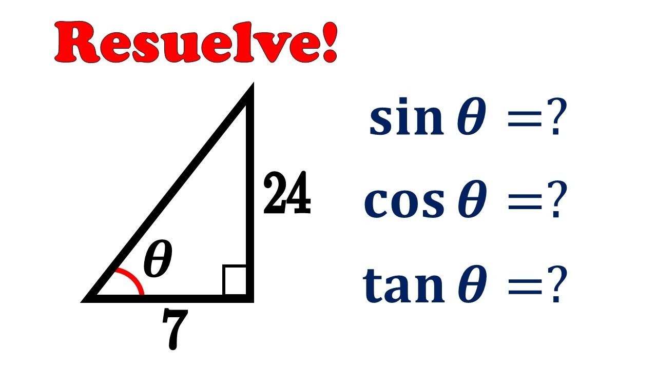 RAZONES TRIGONOMÉTRICAS en un Triángulo Rectángulo | Explicación paso a paso