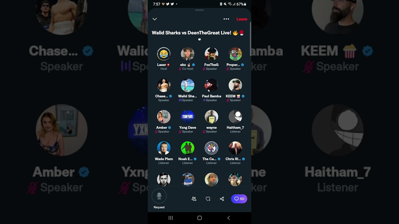 HEATED Deen The Great & Keemstar argue  with Walid Sharks in twitter space live @deenthegreat1