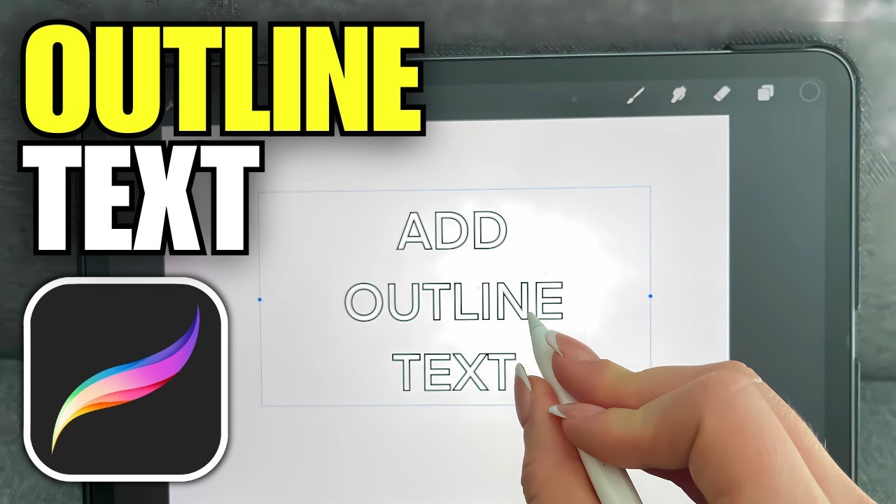 How To Add Outline To Text in Procreate (Stroke Effect)