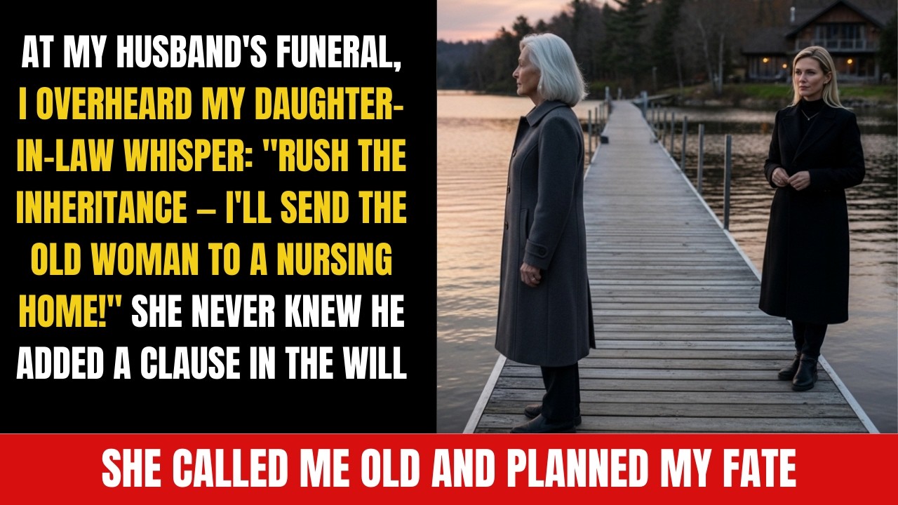 At my husband’s funeral, I heard my daughter-in-law say: “Speed up the inheritance — I’m putting...