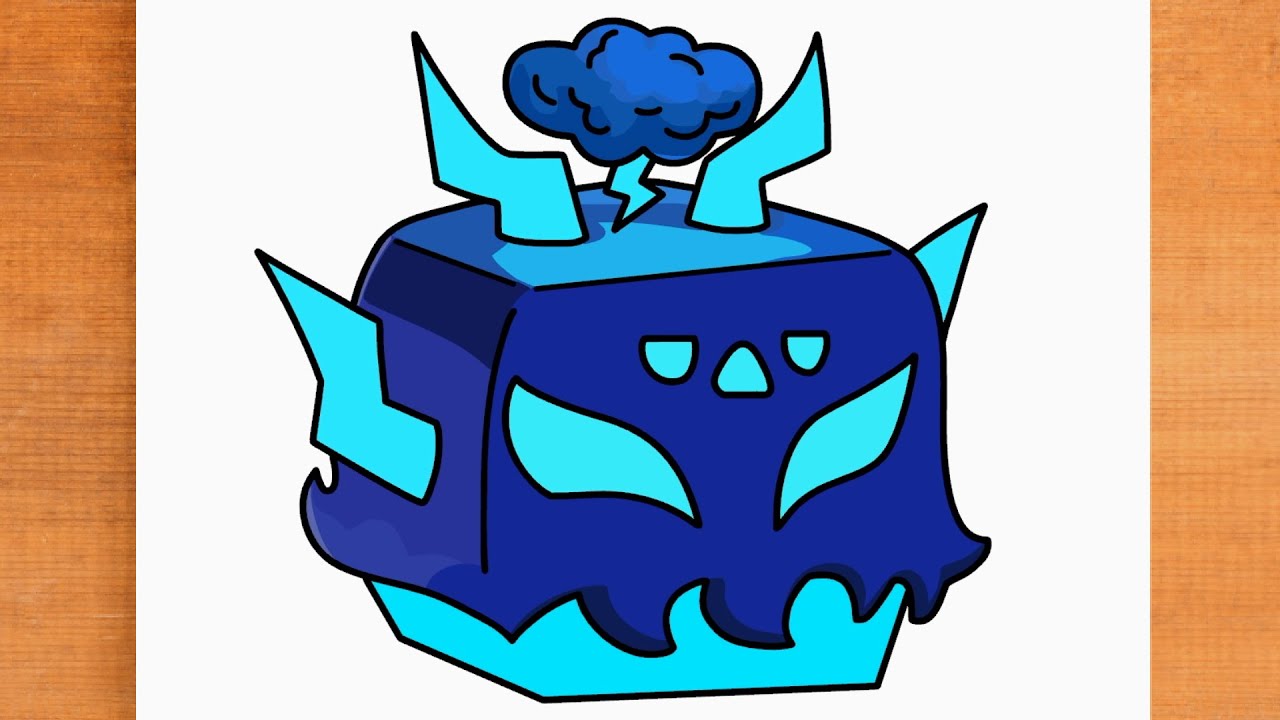 Como dibujar a Rumble BLOX FRUITS - como desenhar a FRUTA TROVOADA de BLOX FRUITS