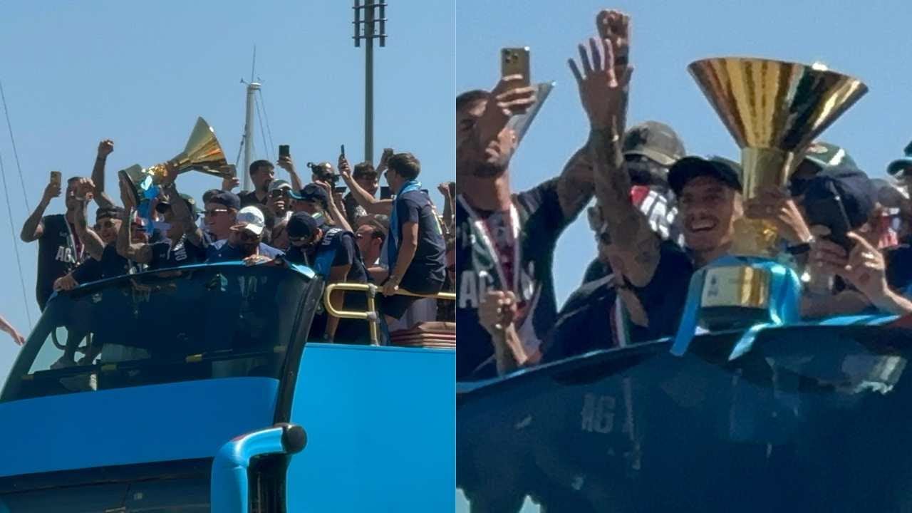 Festa Scudetto Napoli 💙🚌 PAZZESCO ciò che sta accadendo sul Lungomare!
