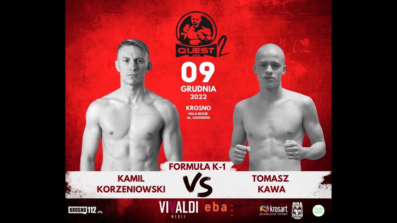 Kamil Korzeniowski vs. Tomasz Kawa - Formuła K1 - QUEST MMA 2