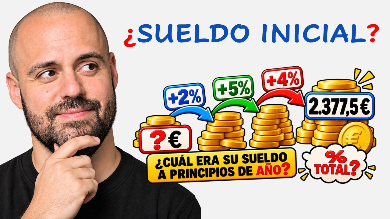 ¿2% + 5% + 4% = 11%? El error que cometes al sumar subidas de sueldo | Problema 8