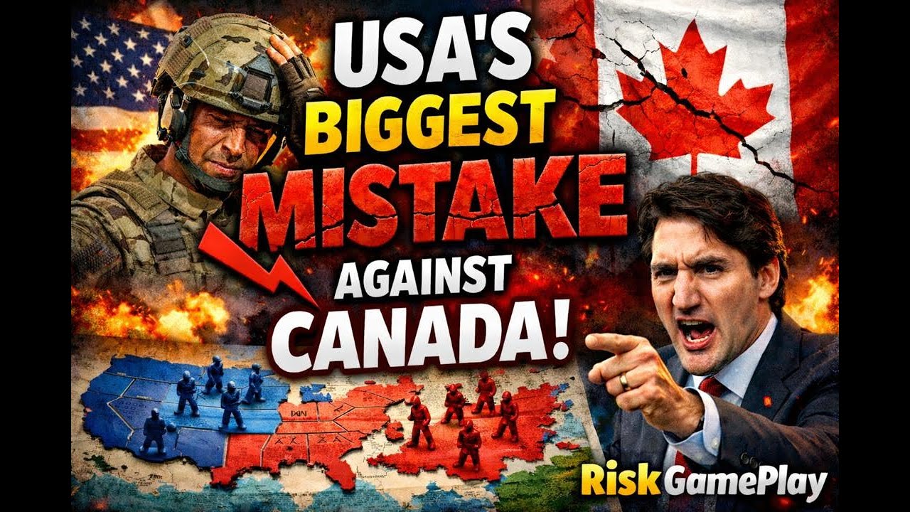 USA's Biggest Mistake Against Canada (Lets Play Risk)
