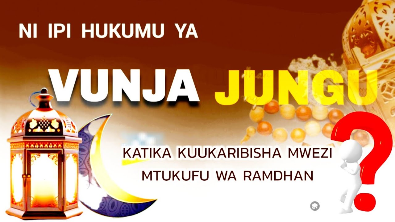 VUNJA JUNGU NI UTARATIBU WA WATU WASIOKUWA NA DINI