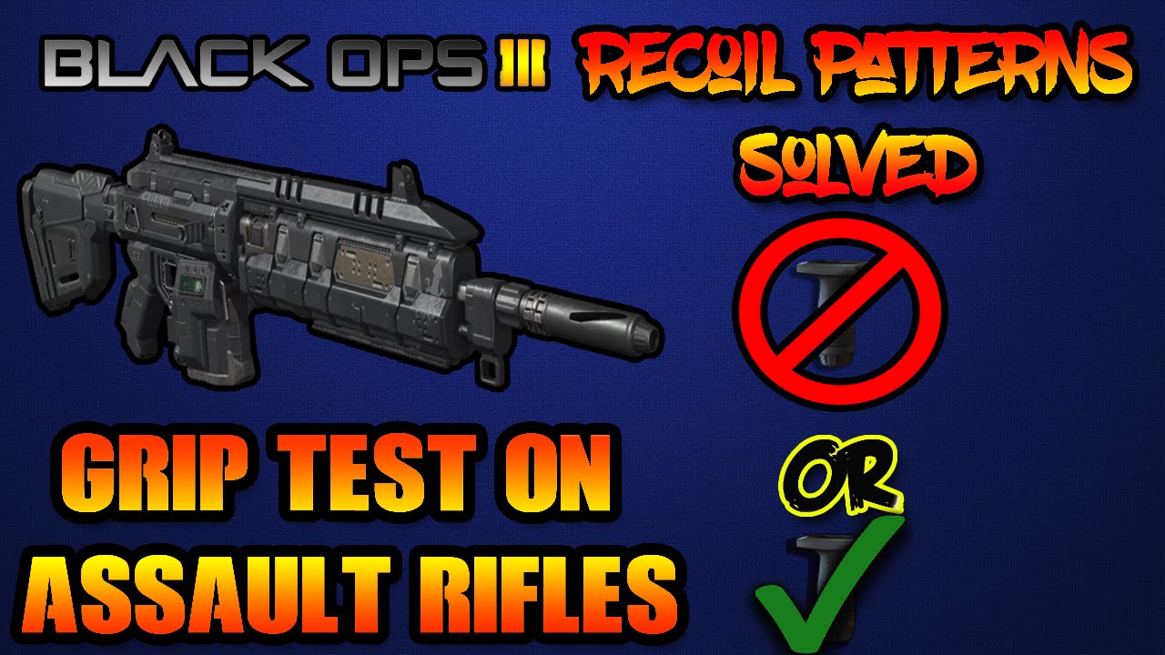 Black Ops 3 Grip| How Much Does Grip Reduce Recoil|Grip Test On Assault Rifles