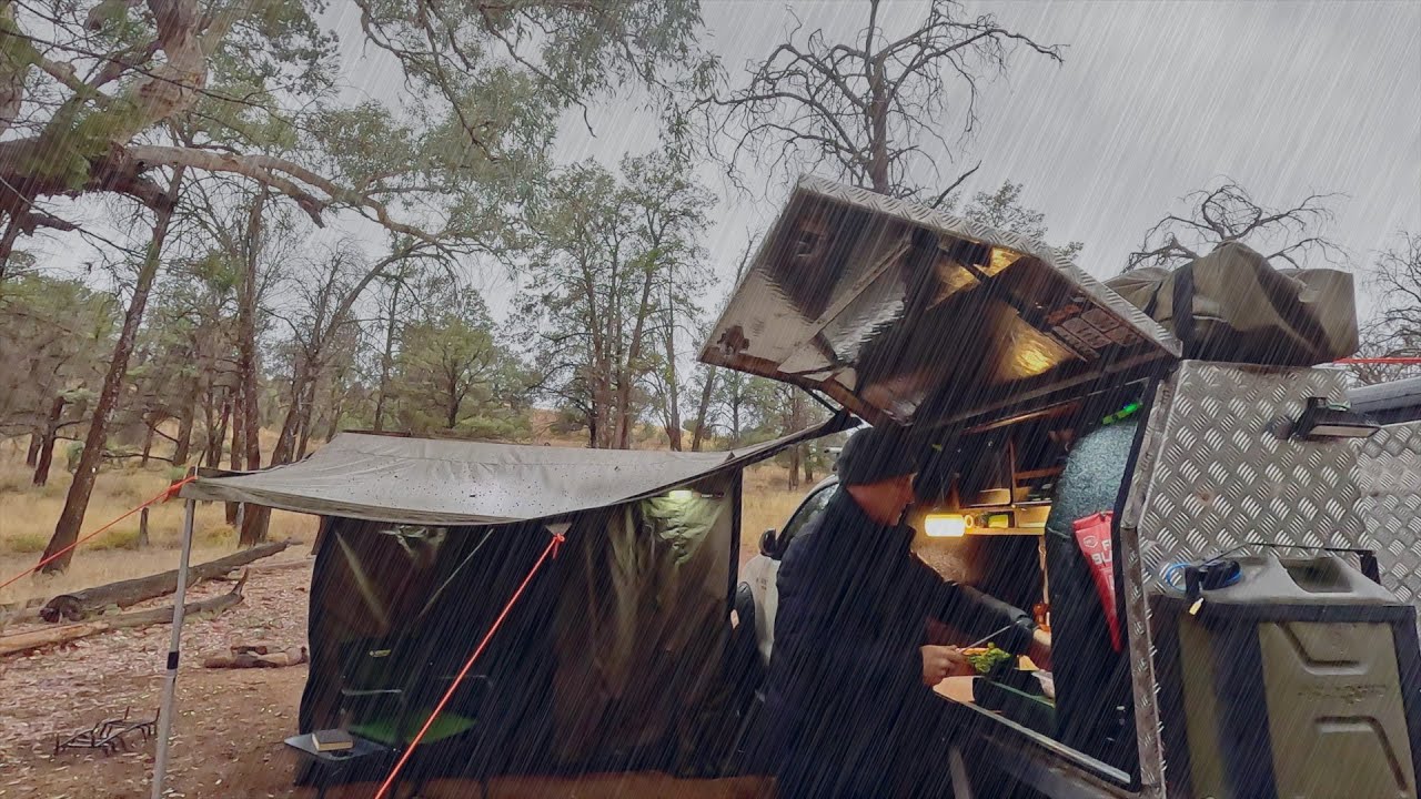 Camping in the Rain at Wilpena Pound 'Flinders Ranges' Outback Australia