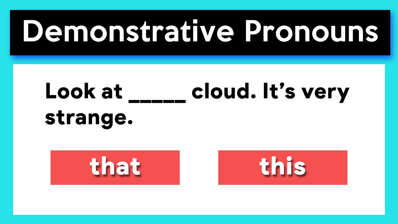This, That, These, Those | Demonstrative Pronouns | English Grammar Quiz