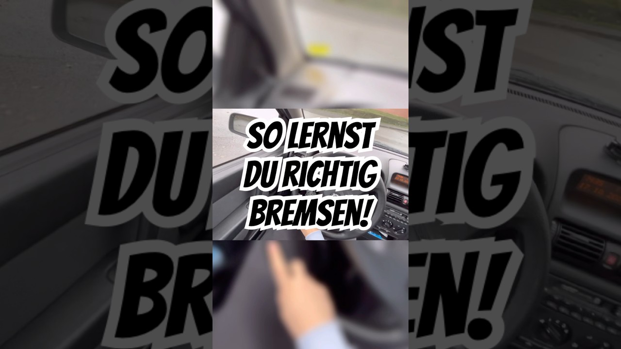 Mit DIESEM Tipp lernst Du richtig Bremsen #fahranf&auml;nger #fahrenlernen #autotipps #fahrstunde