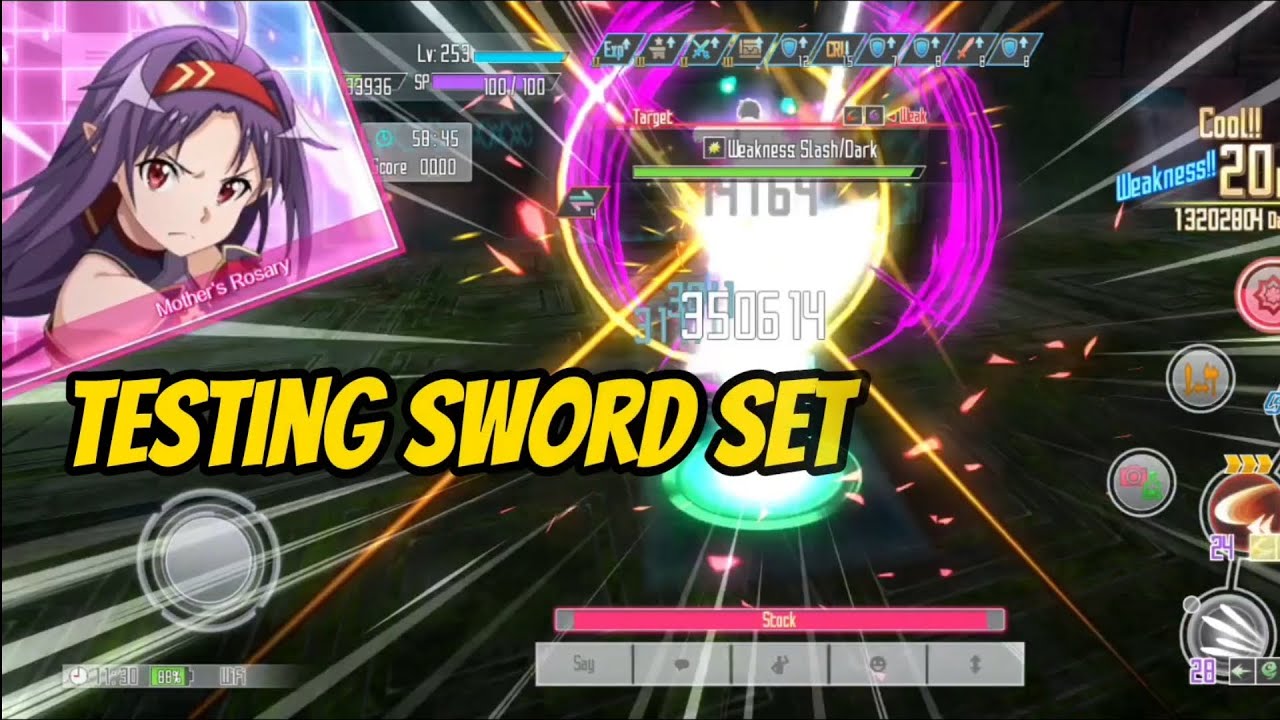 SAOIF - Testing sword set (Fb non elemental + rush + chain)