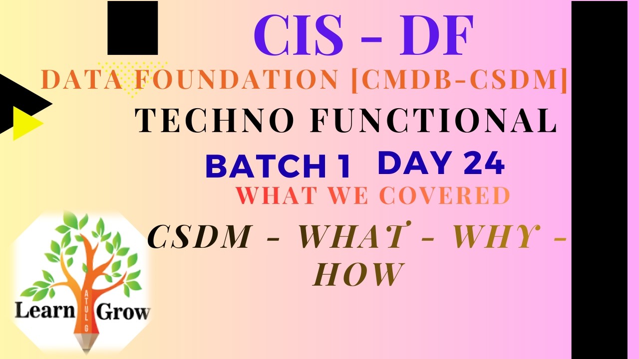 CIS-DF - Day24 CSDM - What - Why - How